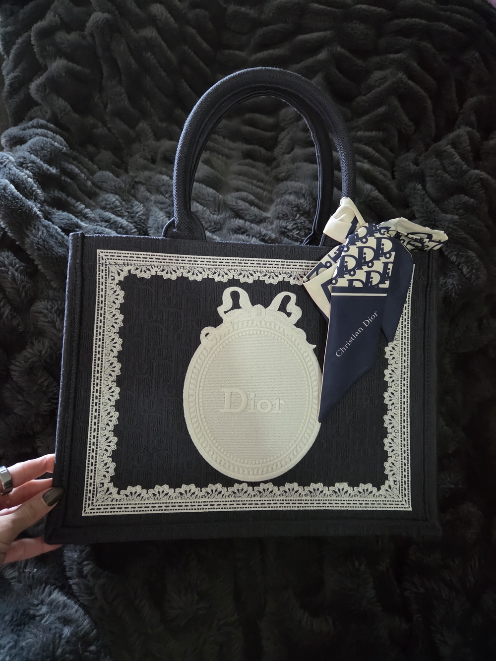Deep Navy Blue Book Tote - Medium Sized